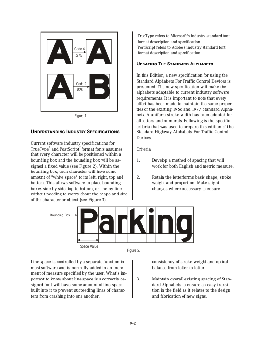 A page in FHWA Alphabets PDF document